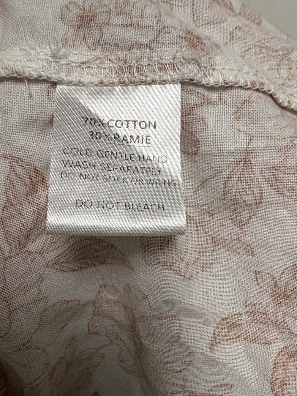 Petal & Pup Cream Dress with Brown Floral Print Size 6 - Picture 5 of 5